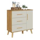 Comoda Infantil Moveis Peroba Sky 03 gavetas 01 porta MDF Ls