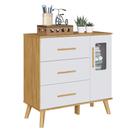 Comoda Infantil Moveis Peroba Sky 03 gavetas 01 porta MDF