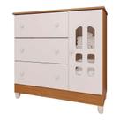 Cômoda Infantil New Selena com Porta Branco Bétula Carolina