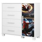 Cômoda Infantil Para Quarto 80cm 4 Gavetas Herói Aranha Z53 - Mpozenato