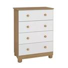 Cômoda Infantil Peroba Júnior Simples MDF Branco c Carvalho