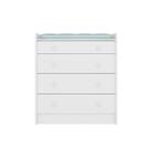 Cômoda Infantil Pirulito c/ suporte p/ Trocador Branco - Mercado dos Móveis Cômoda Infantil Pirulito c/ suporte p/ Trocador Branco - Mercado dos Móveis