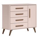 Cômoda Infantil Qencanto 3825 Retrô Qmovi Rosa