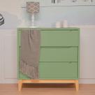 Cômoda Infantil Retrô 3 Gavetas Cor Verde Cômoda Infantil Retrô 3 Gavetas Cor Verde