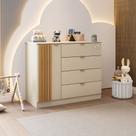 Cômoda Infantil Ripada 4 Gavetas 1 Porta 100 MDF Ayla Phoenix Baby