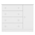 Comoda Infantil Sapateira 1 Porta 4 Gavetas Branco - Fdecor