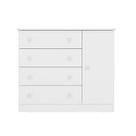 Comoda Infantil Sapateira Lua Encantada 1 Porta 4 Gavetas Branco