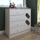 Cômoda Infantil Submarino 1 Porta 4 Gavetas Branco - Panorama Móveis Cômoda Infantil Submarino 1 Porta 4 Gavetas Branco - Panorama Móveis