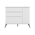 Cômoda Infantil Tina 110cm 100% MDF Branco Semi Brilho - sallar home Cômoda Infantil Tina 110cm 100% MDF Branco Semi Brilho - sallar home