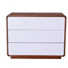 Cômoda Infantil Wave com 3 Gavetas - Marrom/Branco