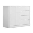 Cômoda Infantil Yumi 105cm 100% MDF Branco Semi Brilho - sallar home Cômoda Infantil Yumi 105cm 100% MDF Branco Semi Brilho - sallar home