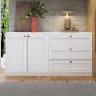 Cômoda Infinity 2 Portas 3 Gavetas 100% Mdf Branco Fosco - Genialflex