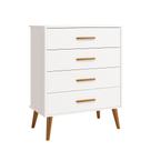 Cômoda Isis 4 Gavetas Branco Fosco