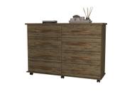 Comoda Jade 8 Gavetas com Corrediças metálicas e rodízios Luxo Quarto