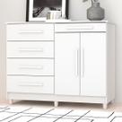 Cômoda Jasper 2 Portas 5 Gavetas Branco - Panorama Móveis