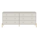 Cômoda Jasper Off White Fosco Base Dourado 1,80 MT - 69756
