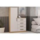 Cômoda Juvenil Aurora 1 Porta e 4 Gavetas Freijo/White Laca - Genialflex