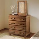 Cômoda Lisboa 4 Gavetas Madeira Maciça Castanho - Lanes Cômoda Lisboa 4 Gavetas Madeira Maciça Castanho - Lanes