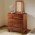 Cômoda Lisboa 4 Gavetas Madeira Maciça Mogano - Lanes Cômoda Lisboa 4 Gavetas Madeira Maciça Mogano - Lanes