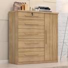 Cômoda Lívia 5 Gavetas 1 Porta