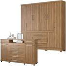 Cômoda London E Guarda Roupa Casal New Realce Tulipa Amendola Demóbile