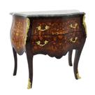 Cômoda Luxo Clássica Marchetaria Madeira de Lei 2 gavetas