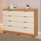 Cômoda Lyon 100 MDF 8 Gavetas kit Pés