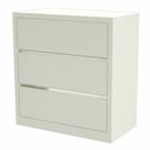 Comoda Lyra com 3 Gavetas cor Off White 90 cm (LARG) - 56902