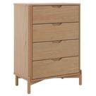 Comoda Madeira Macica Taeda 4 Gavetas 74 cm 3301U Tauari Festra