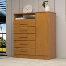 Cômoda Madri 1 Porta 5 Gavetas 100% Mdf Cinamomo - Acp Móveis