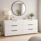 Cômoda Madri 6 Gavetas Branco - Politorno Cômoda Madri 6 Gavetas Branco - Politorno