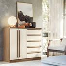 Cômoda Malaga com 5 Gavetas, 2 Portas Gold 131cm Santos Andirá Cômoda Malaga com 5 Gavetas, 2 Portas Gold 131cm Santos Andirá