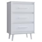 Cômoda Mila 3 Gavetas Branco Moblis