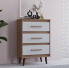 Comoda Mila 3 Gavetas - Savana/Off White Móblis