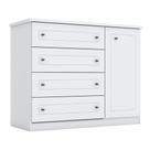 Cômoda Mississipi 1 PT 4 GV Branca