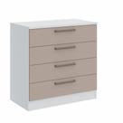 Cômoda Modulada Requinte com 4 Gavetas - Branco Line/Duna Line