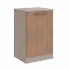 Cômoda Módulo Inferior 1 Porta Requinte 100% MDF Cinza/Duna Line/Macadâmia