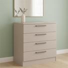 Cômoda Módulo Inferior 4 Gavetas Requinte+ 100% MDF Cinza/Duna Line