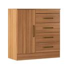 Cômoda Montevidéu 1 PT 4 GV Amêndoa