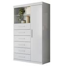 Cômoda Multiuso 6 Gavetas 1 Porta Com Prateleiras Atena Branco