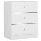 Cômoda Multiuso Helô para Quarto 3 Gavetas Branco - Bela Móveis