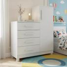 Cômoda Multiuso Versátil 4 Gavetas Porta Sapateira Organizador Quarto Casal Solteiro MDF Premium Corrediça Telescópica 122cm Cômoda Multiuso Versátil 4 Gavetas Porta Sapateira Organizador Quarto Casal Solteiro MDF Premium Corrediça Telescópica 122cm