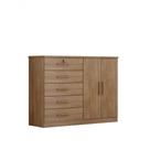 Comoda Novo Horizonte Space Plus 5 Gavetas Cumaru Cumaru S/voltagem