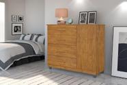 Cômoda Organizadora PR 4 Gavetas e 1 Porta Cor Ipê