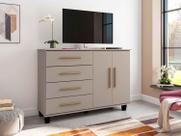 Cômoda Organizadora Quarto 4 Gavetas 2 Portas Gianduia- Rede Móveis Cômoda Organizadora Quarto 4 Gavetas 2 Portas Gianduia- Rede Móveis