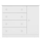 Cômoda P/ Roupas C/ Sapateira Quarto Infantil Bebê 1 Porta 4 Gavetas 1 Prateleira Doce sonho 2561