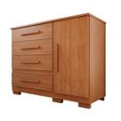 Cômoda para Quarto 1 Portas 4 Gavetas Pérola Expresso Móveis