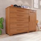 Cômoda para Quarto 1 Portas 6 Gavetas Jade Expresso Móveis