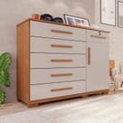 Cômoda para Quarto 1 Portas 6 Gavetas Jade Expresso Móveis