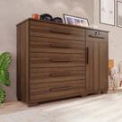 Cômoda para Quarto 1 Portas 6 Gavetas Jade Expresso Móveis